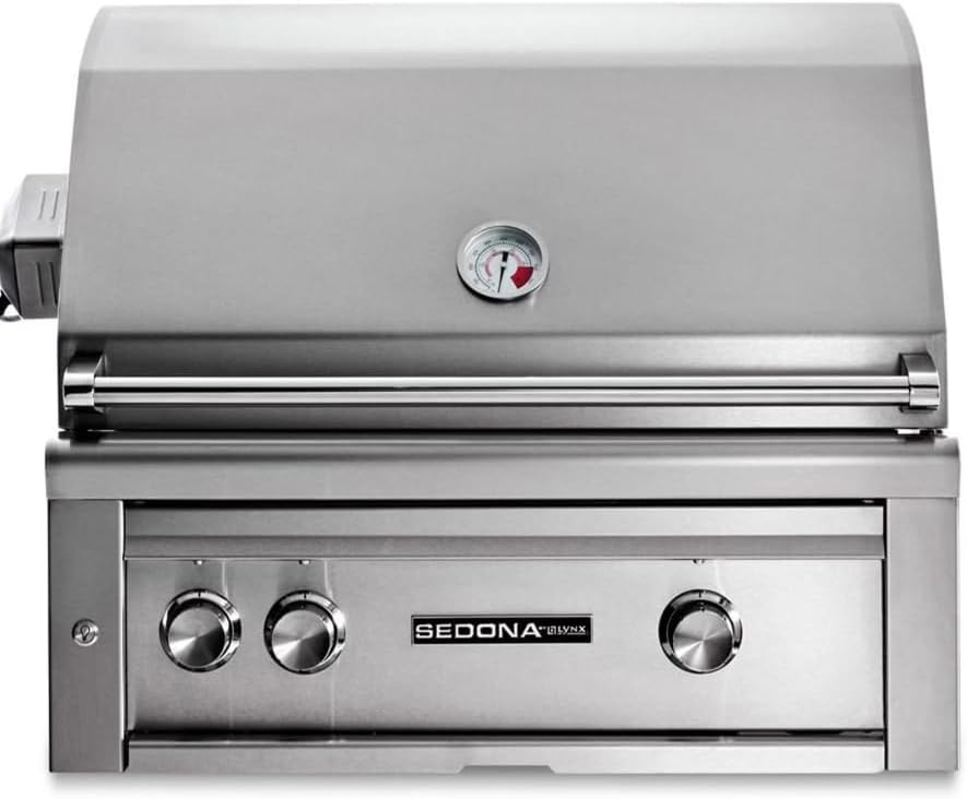 Lynx Sedona 30 Inch Built-In Propane Grill w/Rotisserie, One ProSear, & One SS Tube Burner - L500PSR-LP