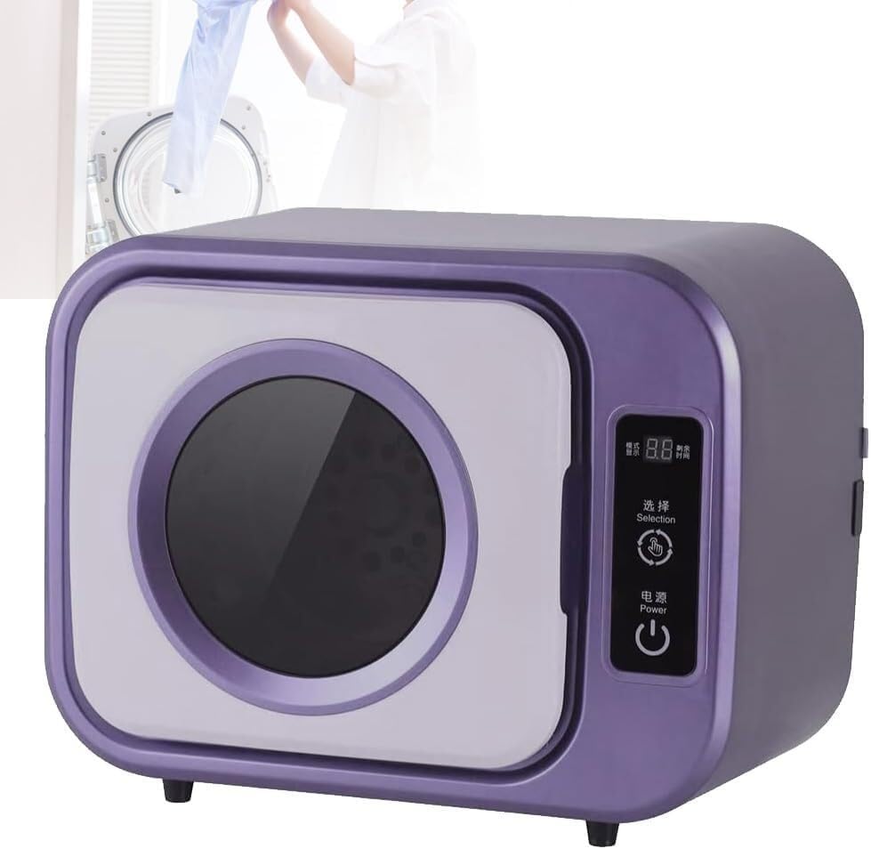 Mini Electric Portable Clothes Dryer, Small Compact Tumble Laundry Dryer for Home, Low Noise, Freestanding Table top Dryer(D)