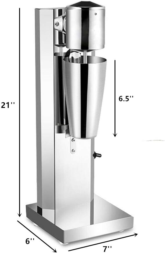 Milkshake Maker 180W Electric Milkshake Machine Drink Mixer Smoothie Maker Blender, 18000RPM, 22 oz, Commercial Home Use (Single Head, Style 1)