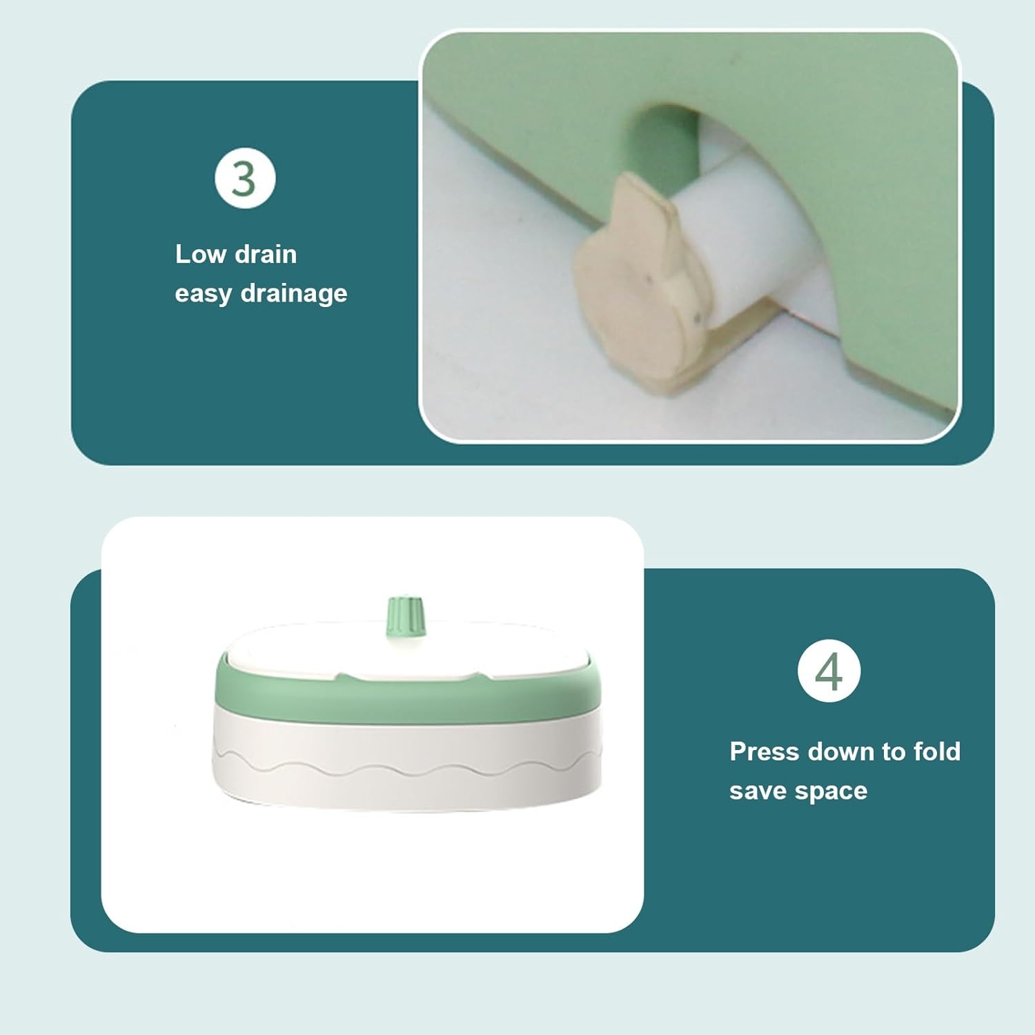 WHYATT Folding Washing Machine - Portable Washing Machine Baby Clothes Socks Underwear Towels Washing Machine Applicable