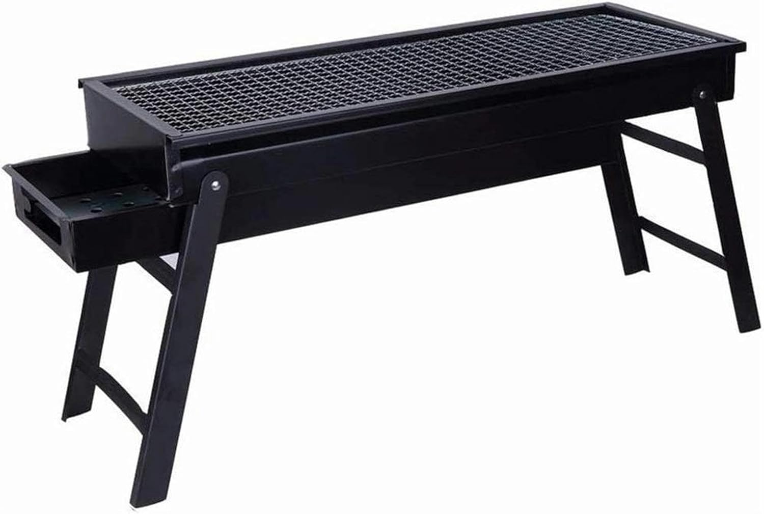 BBQ Charcoal Barbecue Shelf, Foldable Barbecue Stove Stainless Steel Tools, Independent Travel Outdoor Household Mini Portable Field