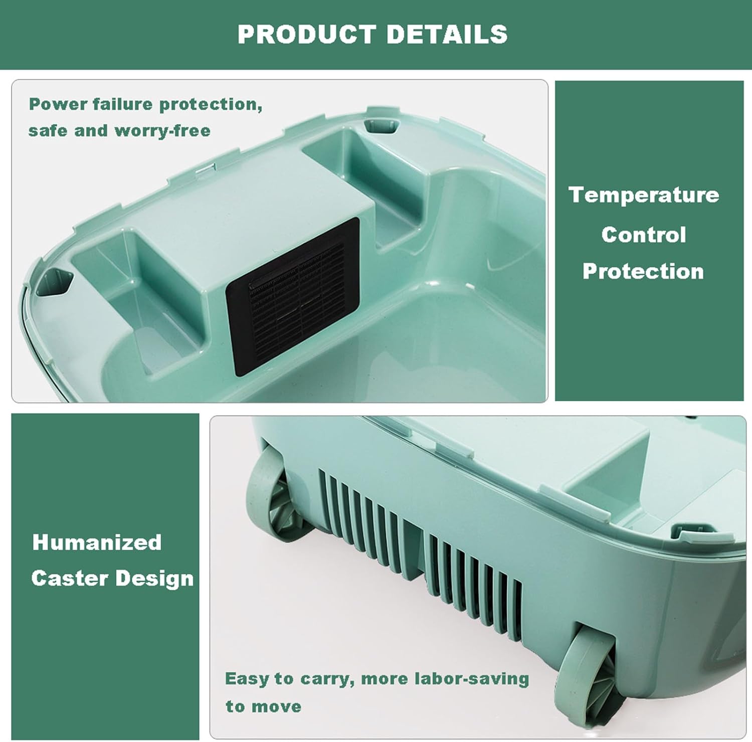 Travel Dryer - Foldable Drying Cabinet with Timing (30-300 Minutes) - Clothes Dryers with Castor - Hanging Clothes Steamer for Camping, Home - With 5 Clothes Racks,green