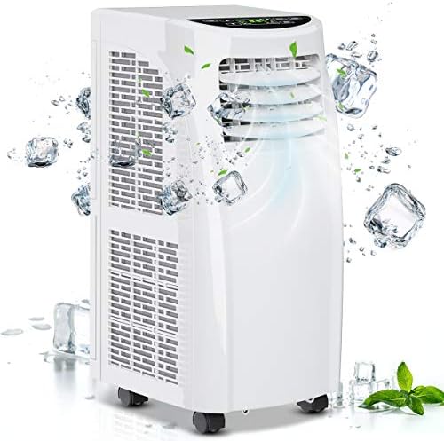 Portable Air Conditioner, Mini Air Conditioner with LCD Display, Mini Air Conditioner with Remote Control, Portable Air Conditioner for Home Office Use - White