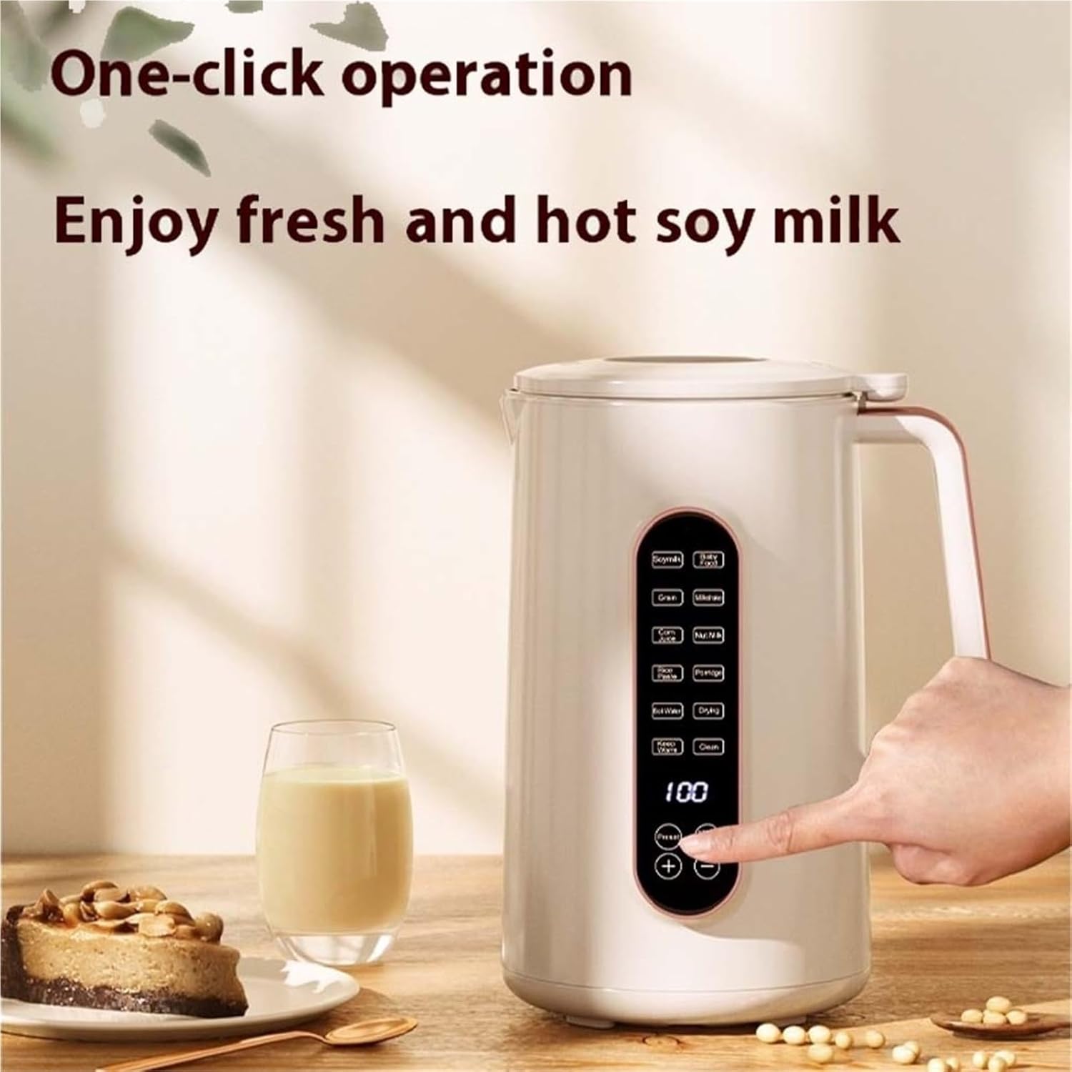 8 in 1 Nut Milk Maker Machine, Multifunctional Machine for Making Nut Milk, Automatic Nut Milk Blender with Easy Clean Stainless Steel Design for Homemade Almond Milk, Soy Milk, Oatmeal(1pc)