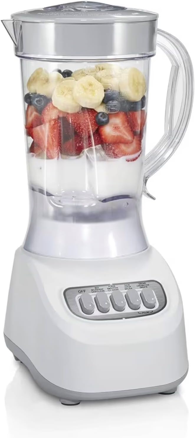 Beach Smoothie Blender, 48 oz. Jar, 12 Blending Functions (White)