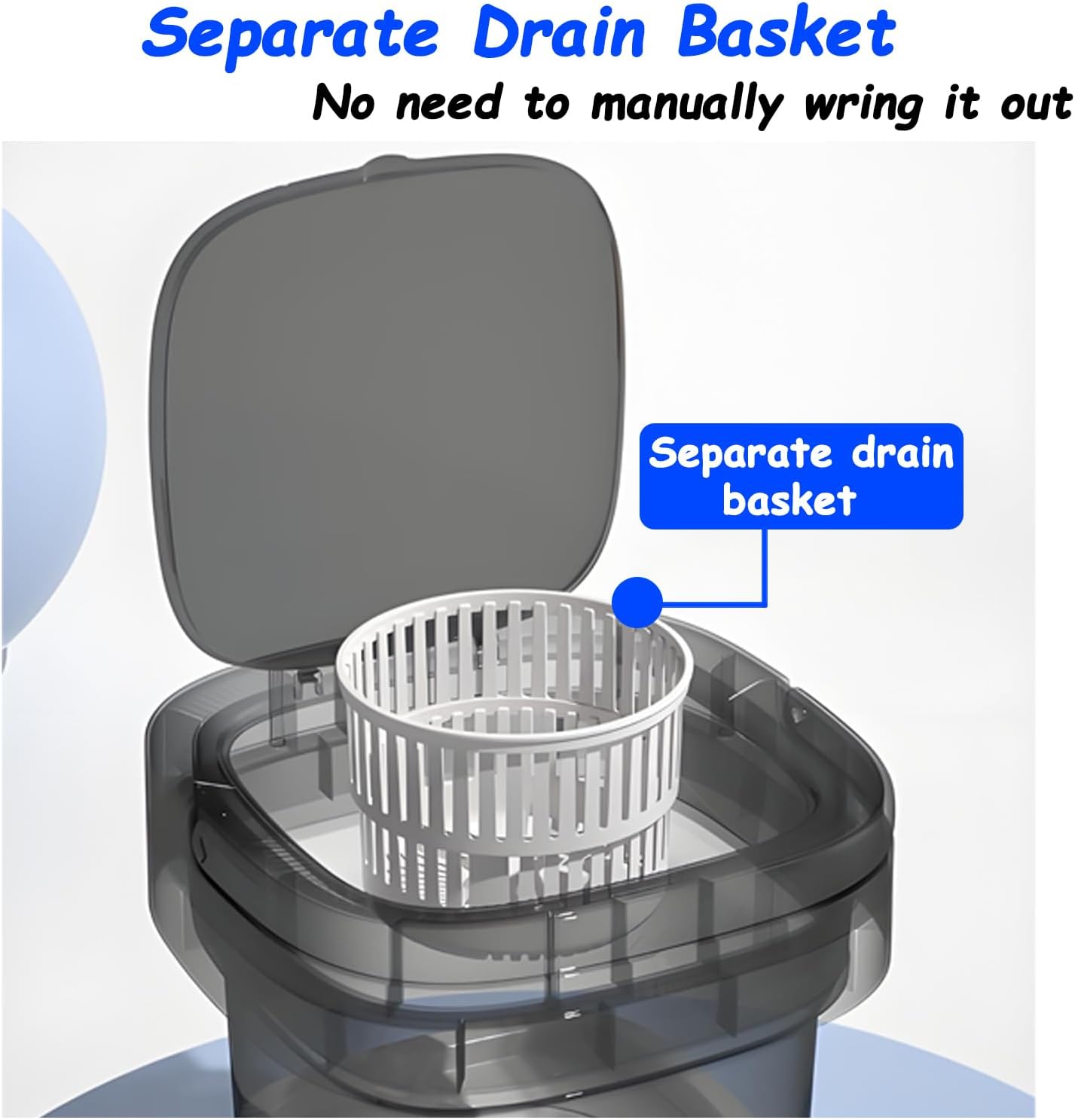 Home Mini Foldable Washing Machine, 12L Small Washing Machines With Spin Basket, For Apartments, Dorm, RV, Trave (Purples)