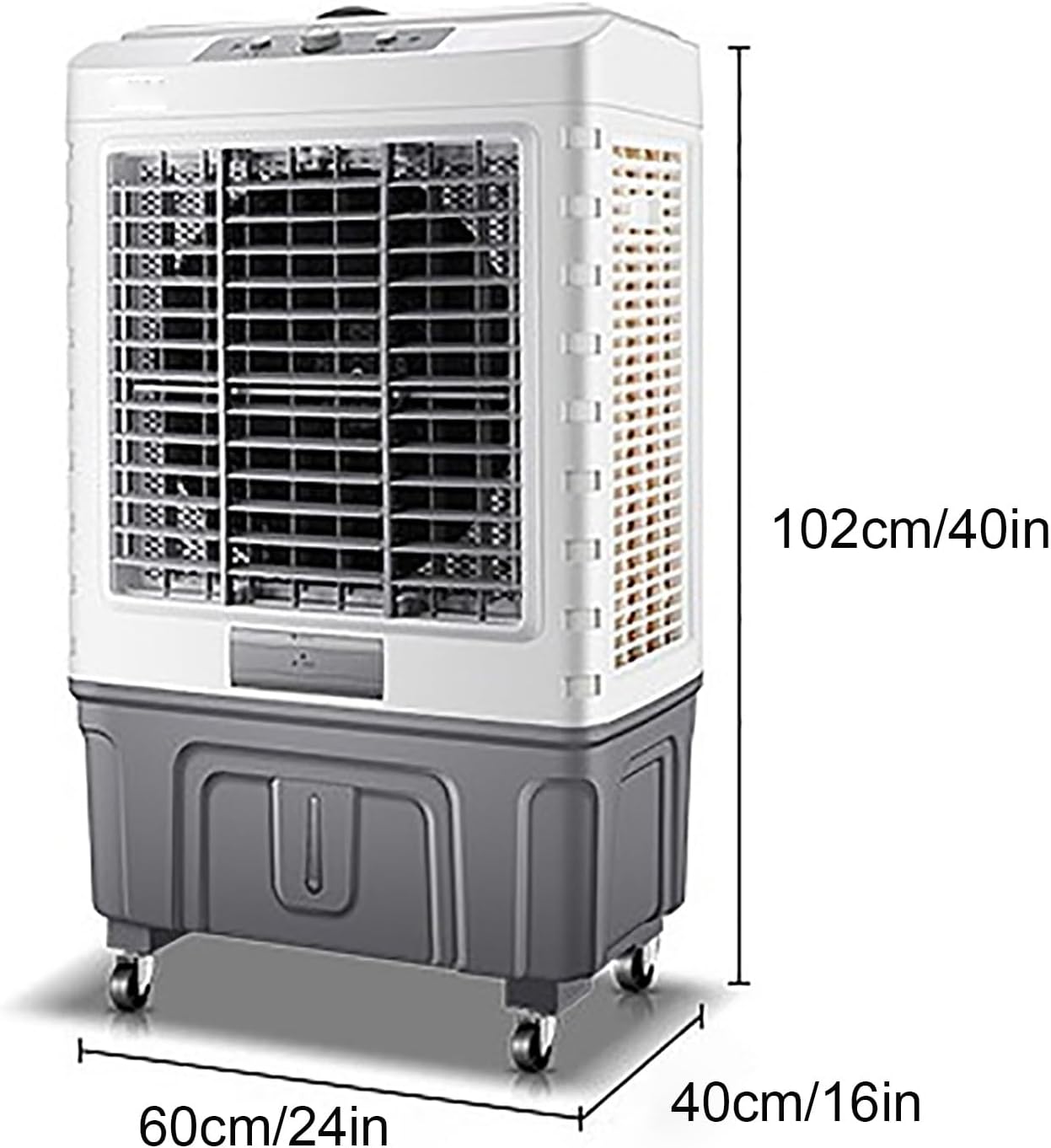 Swamp Cooler Air Conditioner, 3-In-1 Portable Evaporative Air Cooler with 13Gal Water Tank, 3 Speeds, 120°Oscillation, 6 Ice Packs, Windowless Ac for Home and Commercial, 42in