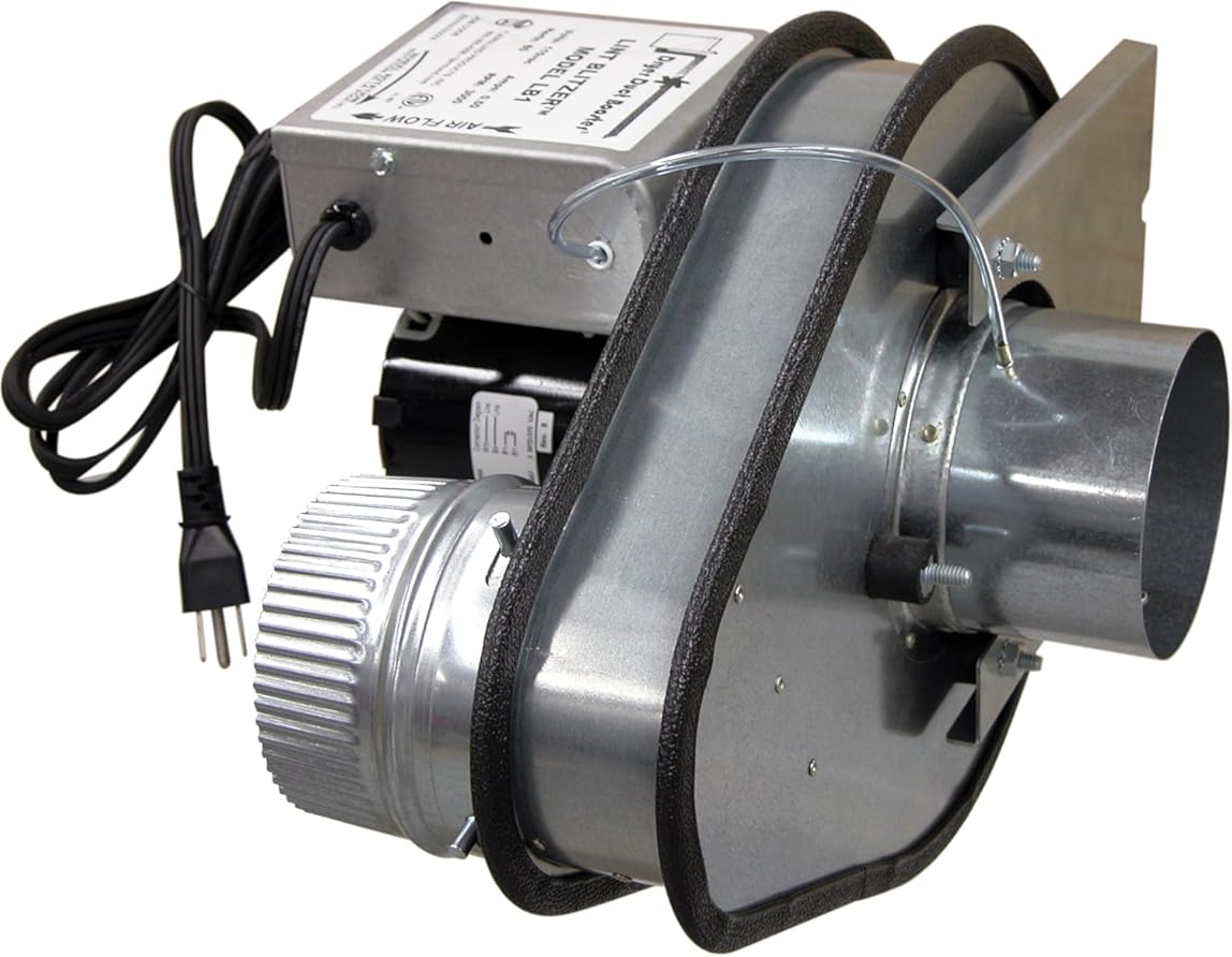 Tjernlund LB2 No-Clog, Zero Maintenance DEDPV Dryer Duct Booster Fan with Automatic Activation