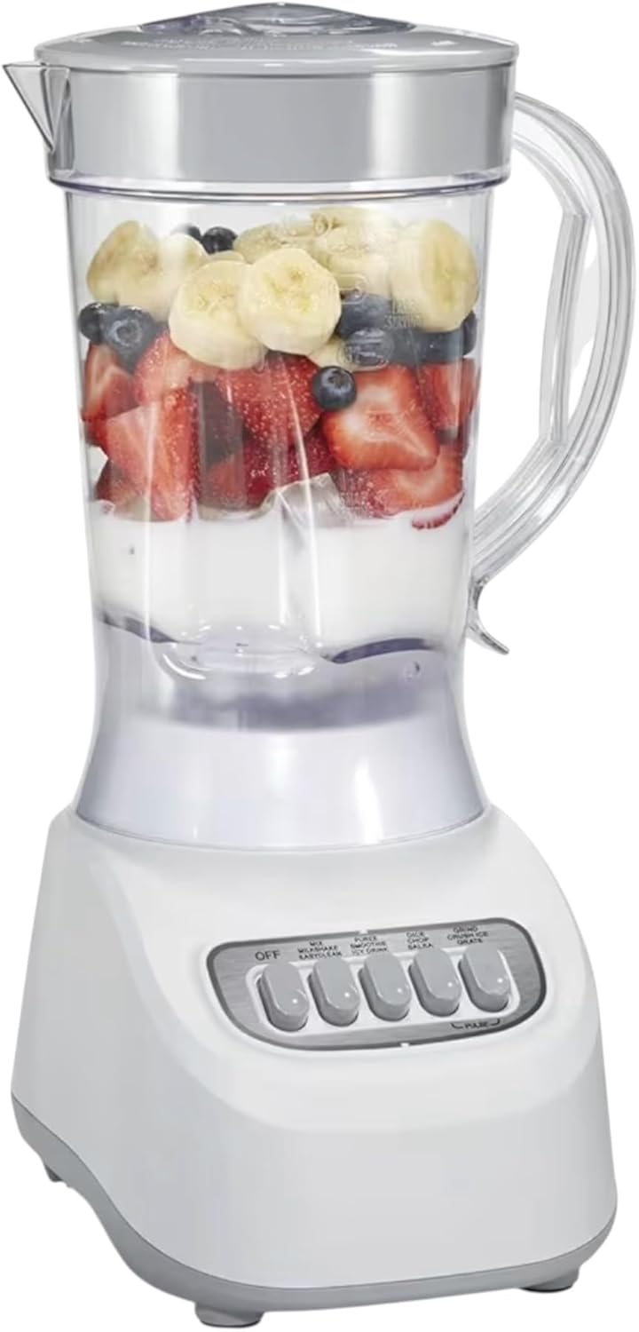 Beach Smoothie Blender, 48 oz. Jar, 12 Blending Functions (White)