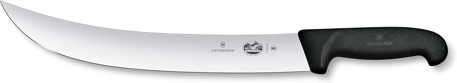 Victorinox Cutlery 12-Inch Curved Cimeter Knife, Black Fibrox Handle