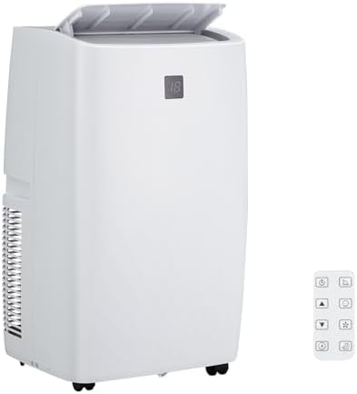 Portable Air Conditioners, 14000 BTU Portable AC, Cools up to 750 Sq. Ft 3-in-1 Mobile AC for Room with Dehumidifier Fan Sleep Mode, 24H Timer, Remote Control, and Window Installation Kit Included