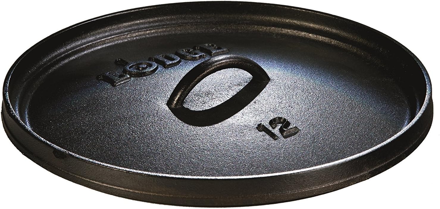 Lodge 8 Quart Pre-Seasoned Cast Iron Camp Dutch Oven with Lid - Dual Handles - Use in the Oven, on the Stove, on the Grill or over the Campfire - Black