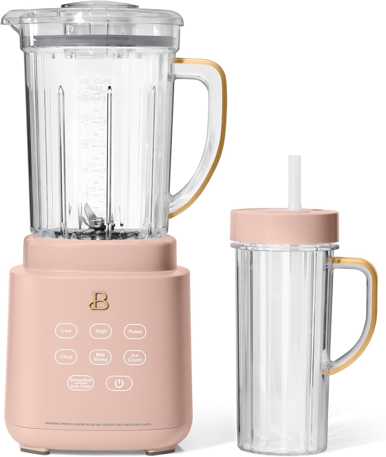 Beautiful Power Exact Blender System, 700-Watt, 50oz Jar with 20oz To-Go Cup, Precision Sense Technology, Touch-Activated