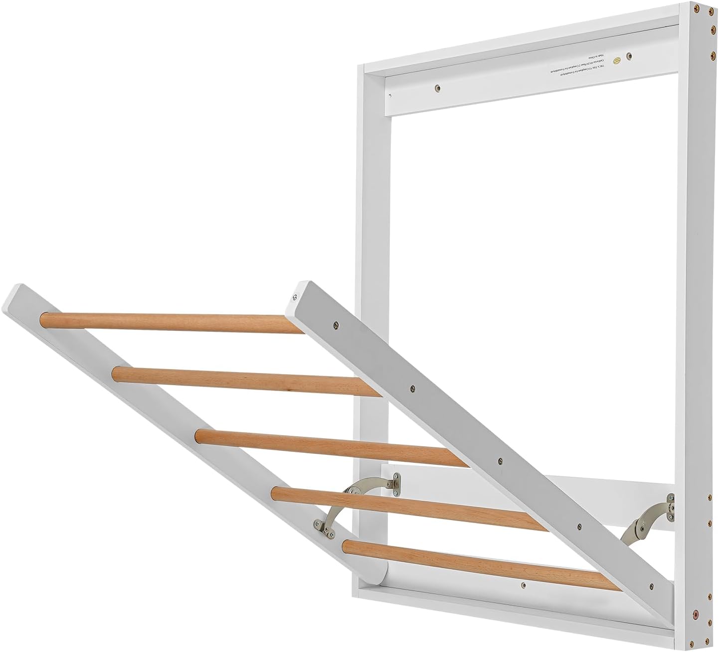 Clothes Drying Rack, Space-Saving Foldable Wall Mounted Clothing Dryer Racks with Drop-Down Design for Balconies, Toilets, Laundry Rooms, Bathroom