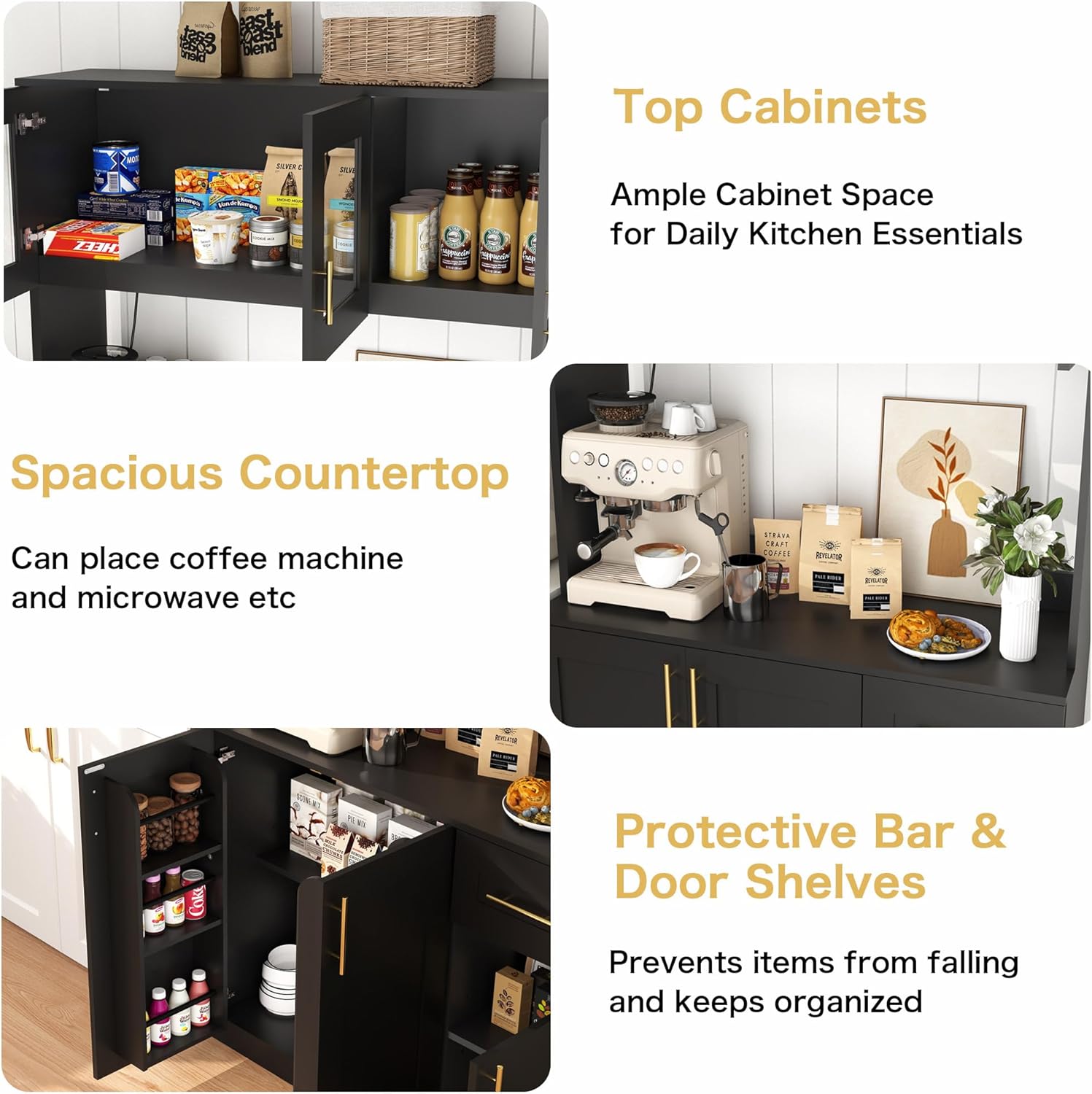 Kitchen Hutch Storage Cabinet: 71