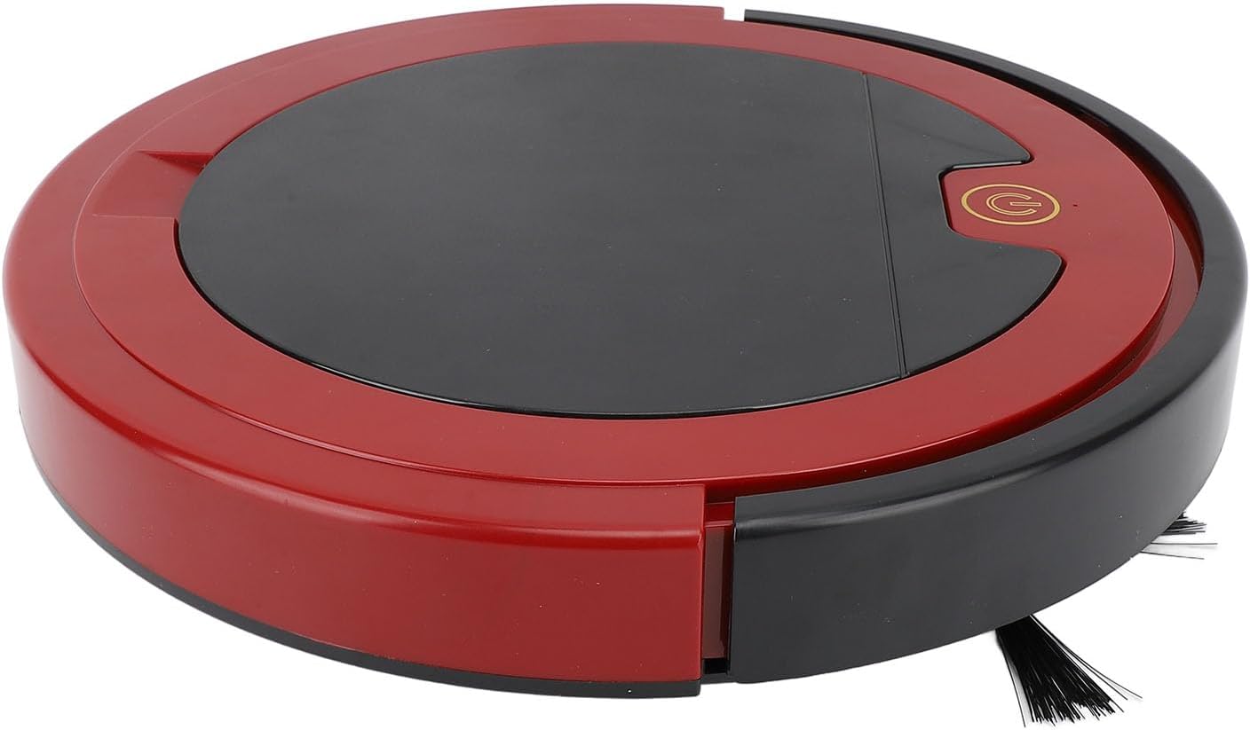 ZJchao Sweeping Robot Strong Suction Mopping Vacuum Cleaner Automatic Avoidance Quiet 3 in 1 Robotic Vacuum for Home (Red)