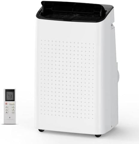 14000 BTU Portable Air Conditioners with Remote Control, 3 in-1 Portable AC Unit up to 700 sq.ft, Auto Swing, 3 Speed, Sleep Mode, 24H Timer for Bedroom, Office, Apartments