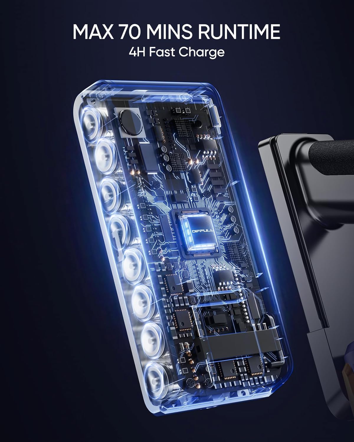 Cordless Vacuum Cleaner, 650W 55KPA 70Mins Vacuum Cleaners for Home, Stick Vacuum with 1.8L Cup, Anti-Tangle, 8-Stage Filter System, Green Light for Pet Hair, Carpet, Floor