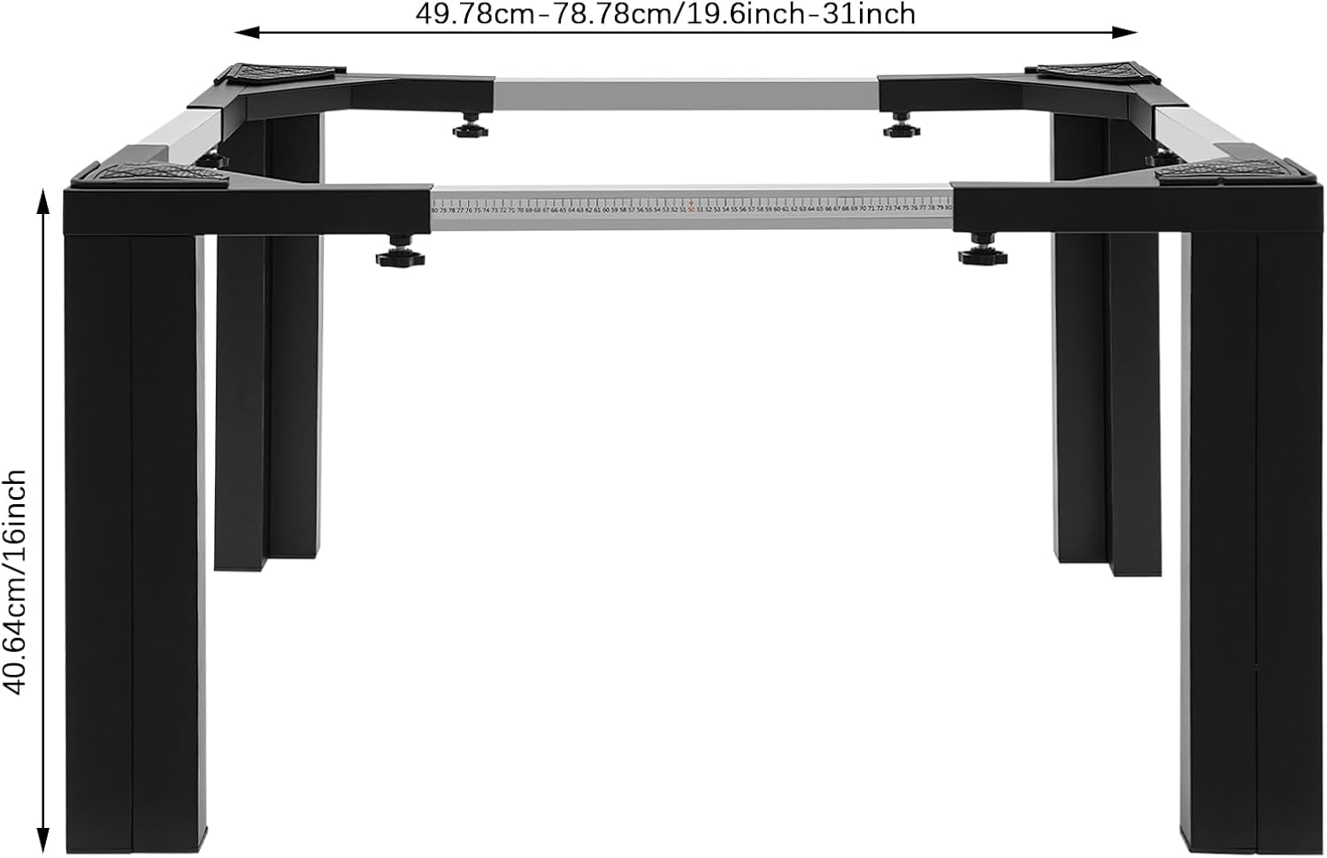 Stainless Steel Washing Machine Stand, Floor Standing Washing Dryer Stand, Adjustable Washer Dryer Refrigerator Base, Used for Bathrooms, Laundry Rooms, Balconies, Apartments, ect (Black)