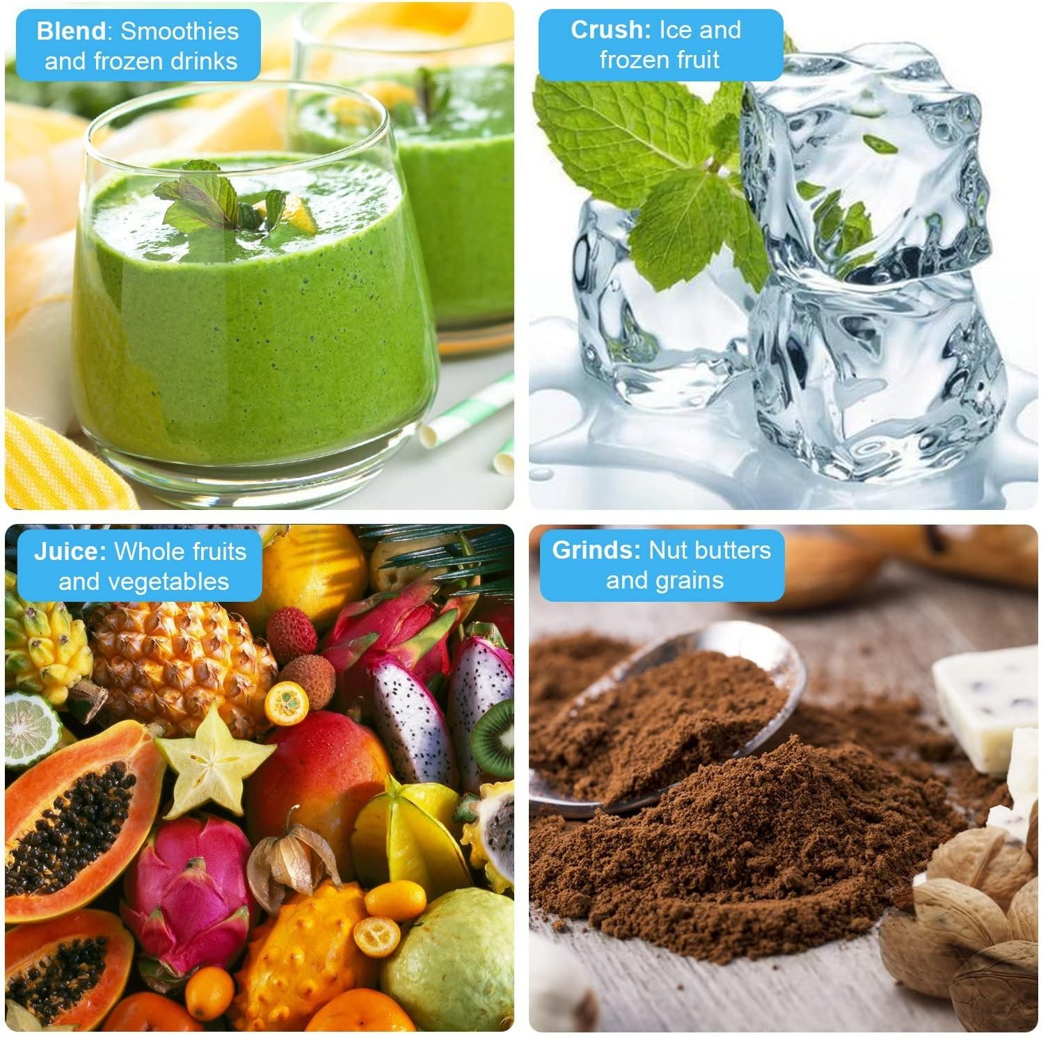 CRANDDl Commercial Quiet Blender K80 + K98C