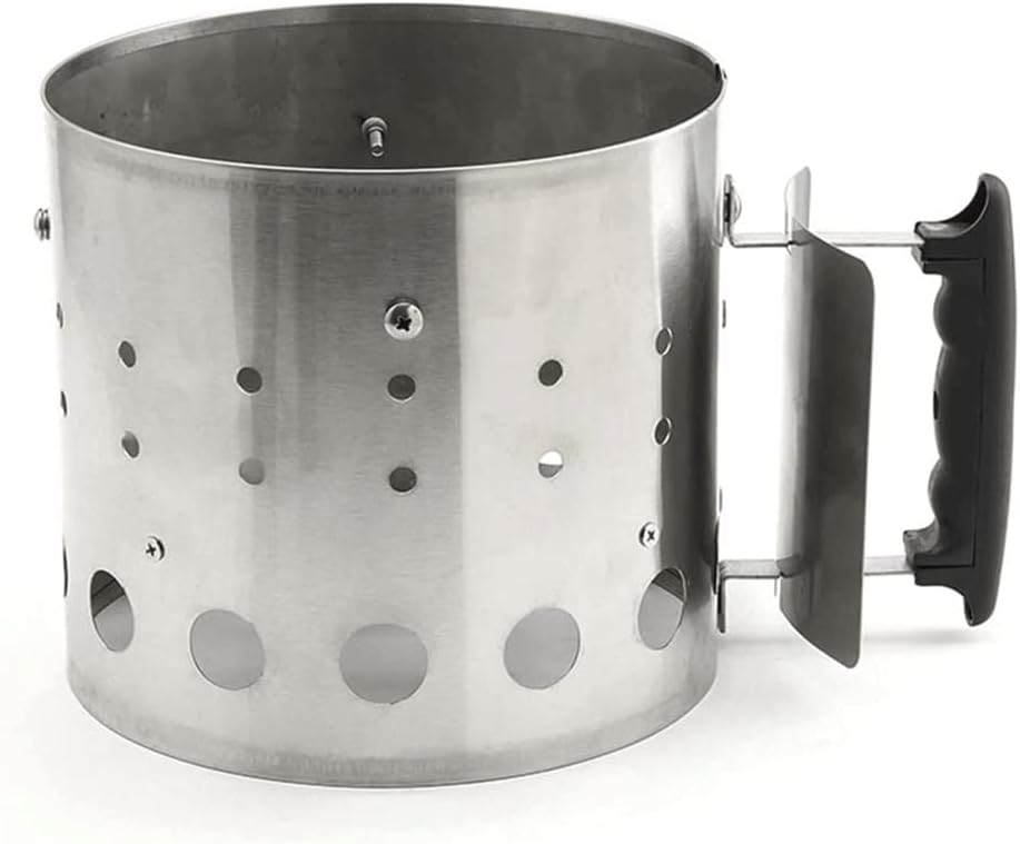 Charcoal Chimney Starter Set Fireplace Accessories Lighter Cubes BBQ Heat Resistant Gloves Blower BBQ Tools