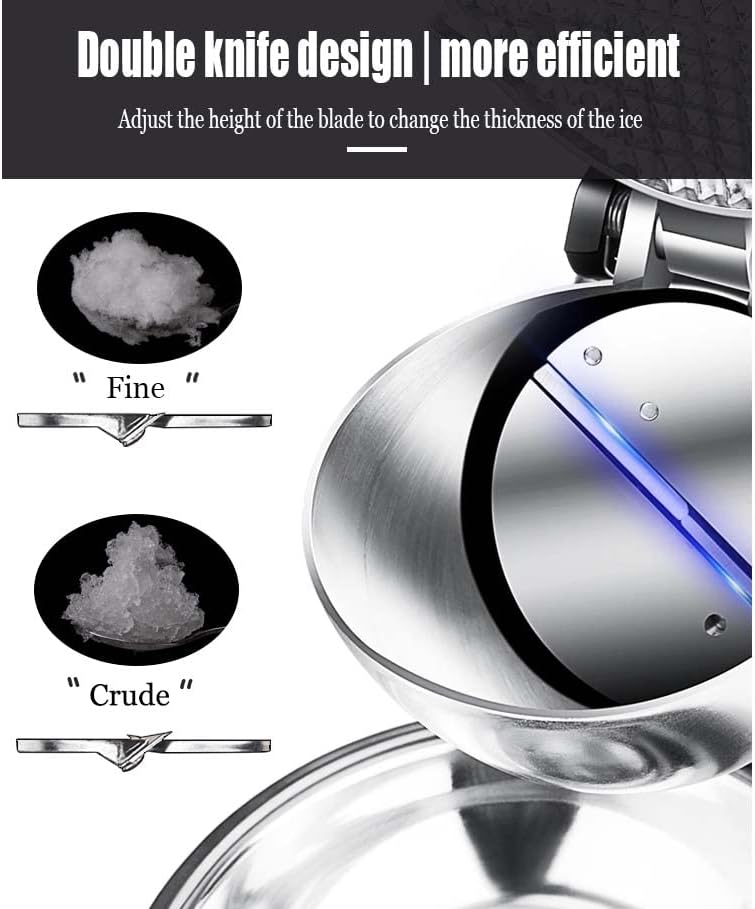 High-Power Ice Crusher, Commercial Hit The Ice Machine, Electric Household Ice Shaver, Large Commercial Milk Tea Shop for Hot Pot Shop