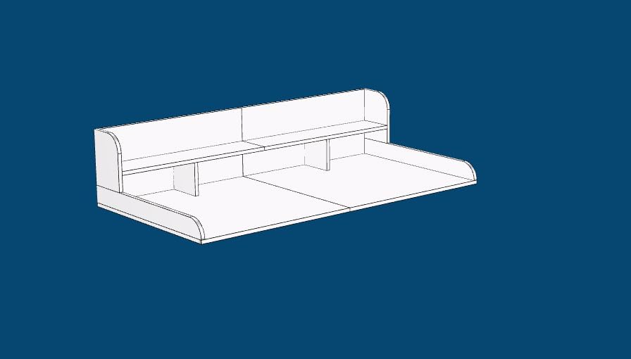 54 Inches Washer Dryer Countertop Shelf – Natural Wood Laundry Organizer With Double Layer Storage, Edge Guard Hamper Space, Fits 27.5 Inches Depth Appliances