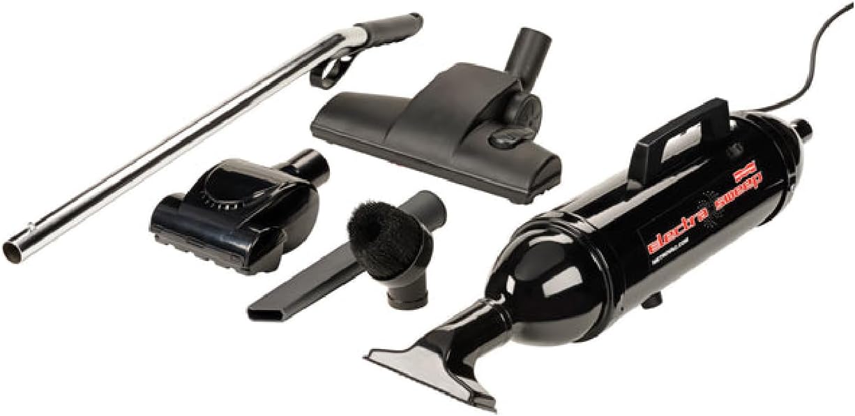 METROVAC ElectraSweep Hand Vacuum - Compact, and Powerful Handheld Cleaning Solution, Durable Steel - Black Finish (ES-105T)