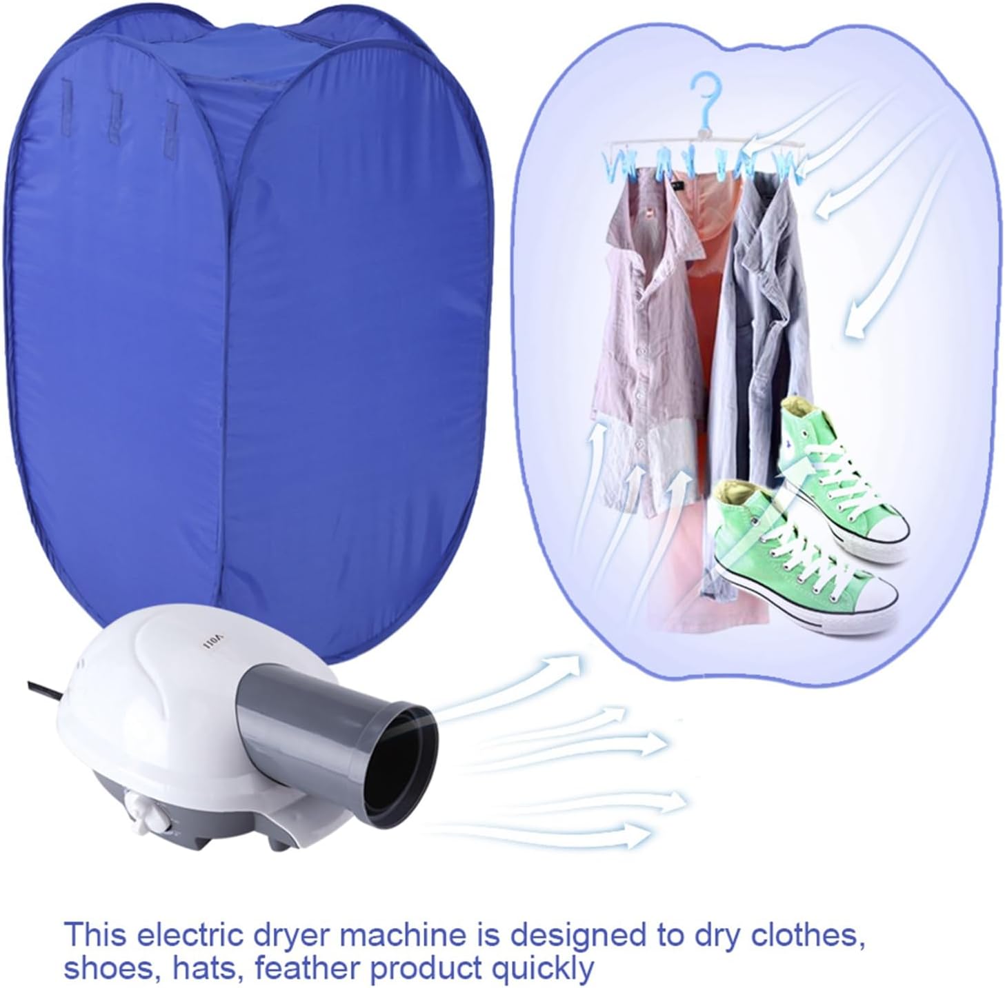 Travel Washing Machine, 800W Clothing Portable Dryer 800W Portable Clothes Dryer Portable Drying Rack, 800W Clothing Portable Dryer For Laundry Foldable Clothes Drying Rack Energy Saving Clothing