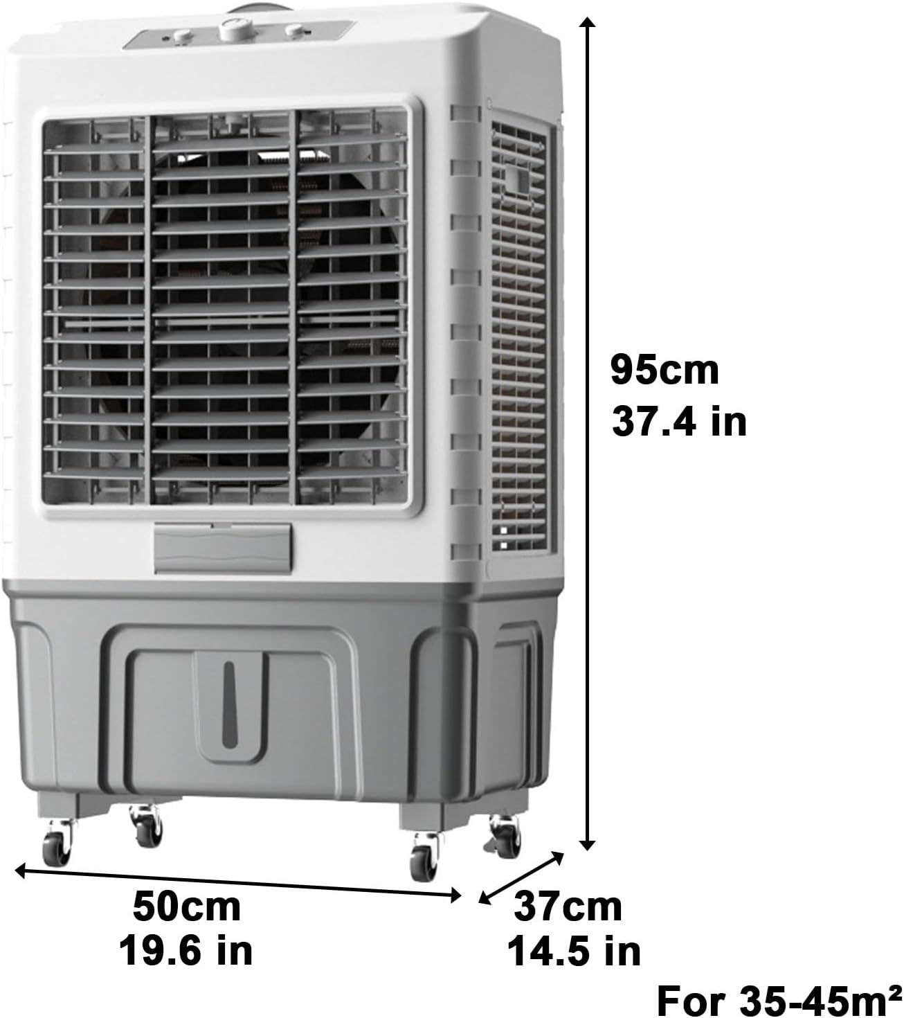 Swamp Cooler, Windowless Air Conditioner, Evaporative Air Cooler with 13.2gallon, 4 Ice Packs, 3-in-1 Cooling Fan w/3 Mode & 3 Speed, 7H Timer & Remote for Home Office Garage Outdoor(50x37x95cm/19.6x1