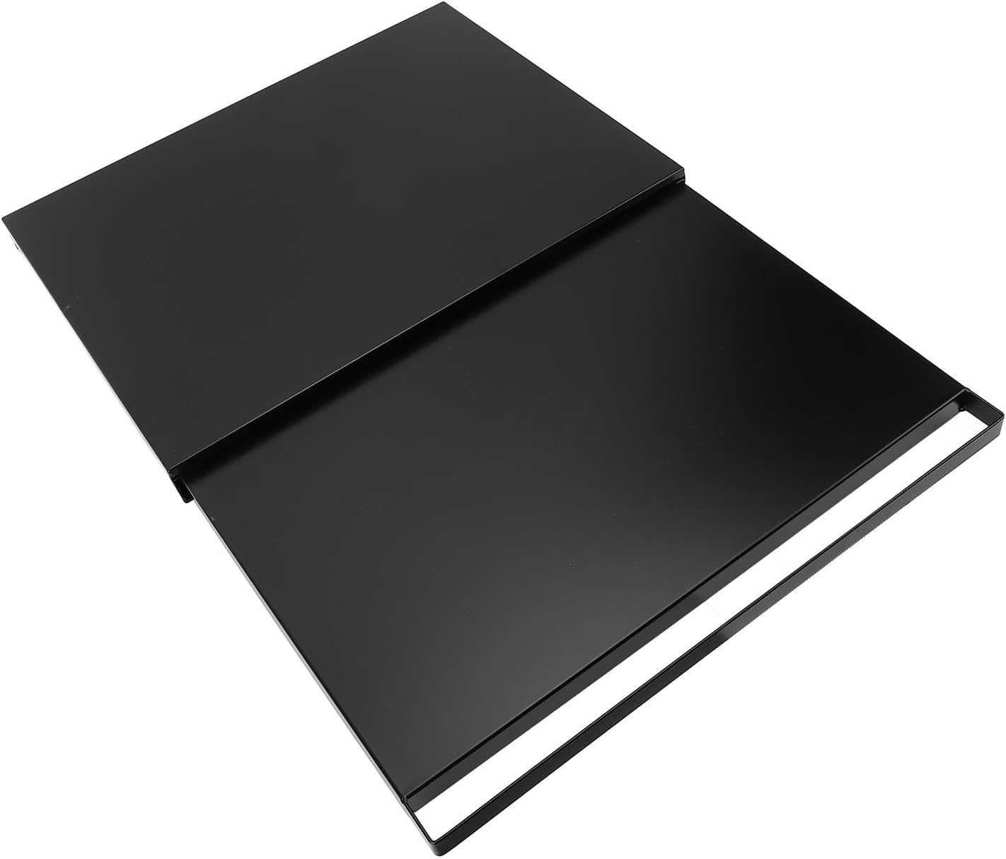 Kitchen Countertop Pull Out Organizer Tray, Microwave Oven Sliding Storage Shelf, Coffee Maker Stand Under Cabinet Drawer, Space Saving Appliance Organizer for Small Kitchen (Black)