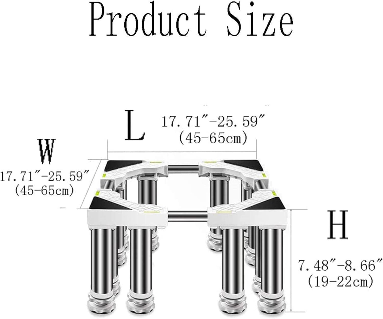 Sturdy Laundry and Kitchen Appliance Stand with Secure Holder for Stability (12 Feet 19)