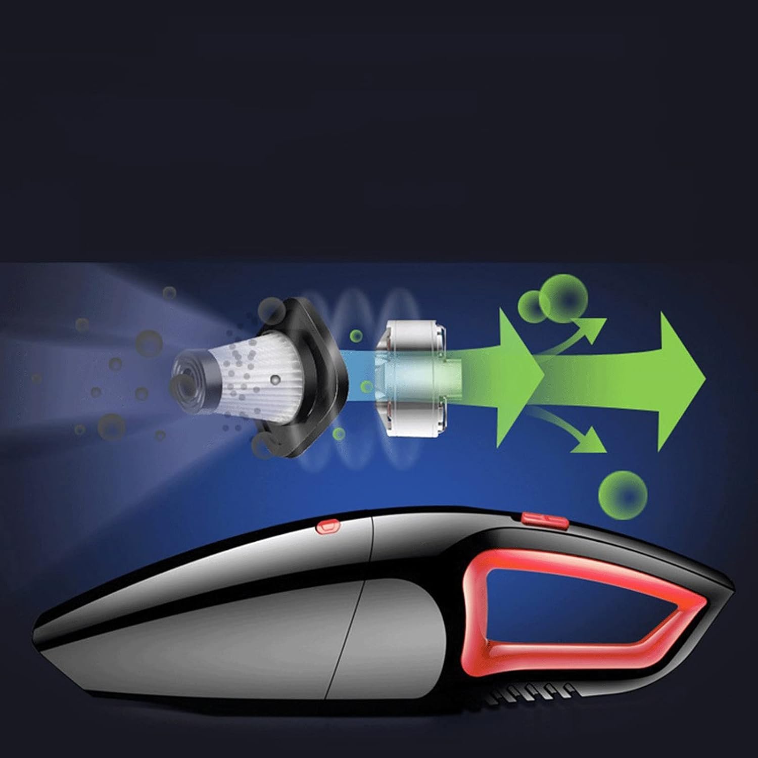 Vacuum Cleaner Portable Handheld Vacuum Cleaner for Car Vacuum Cleaner for Machine Car Dry Cleaning (Color : Yellow)