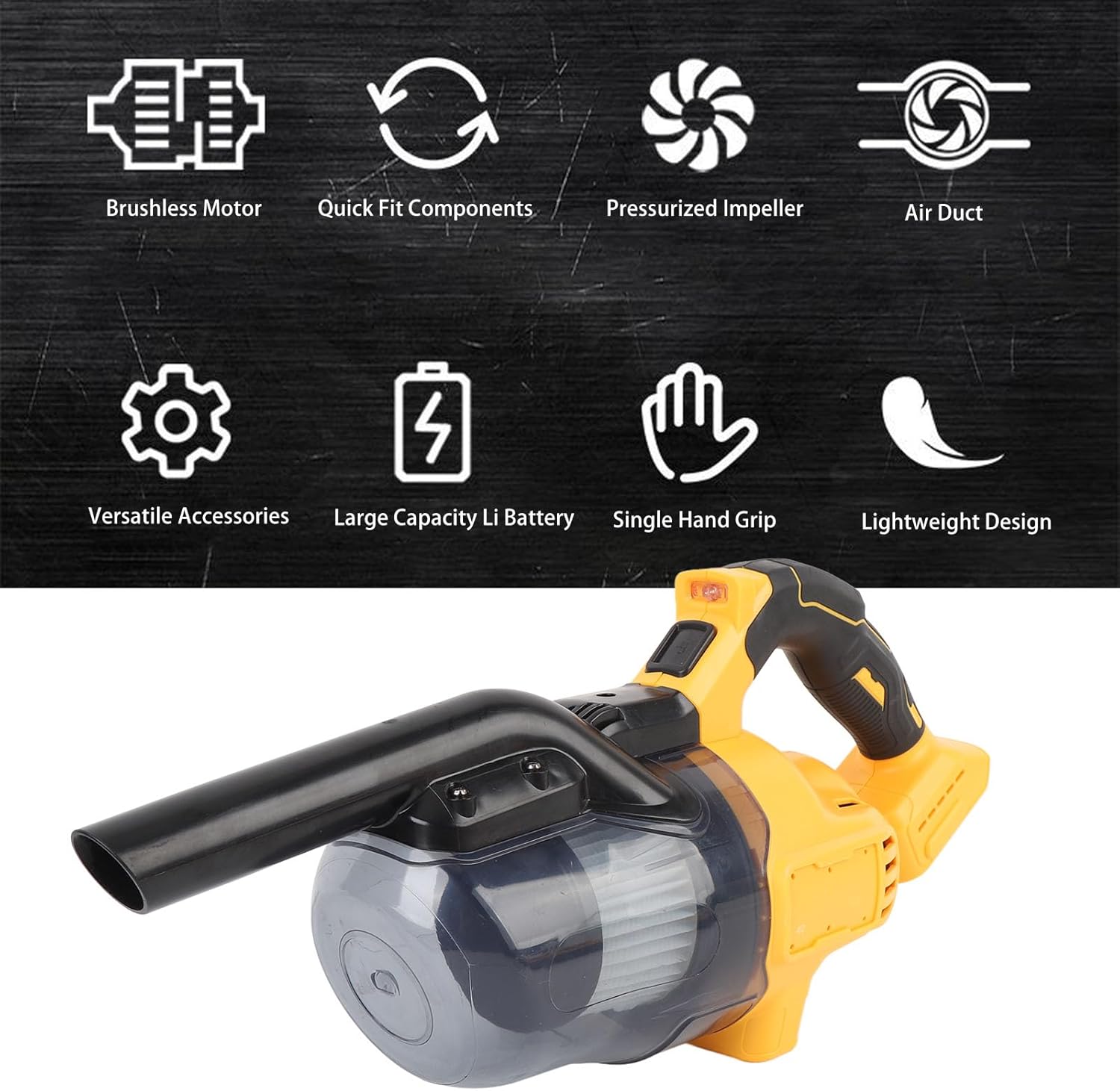 Handheld Vacuum Cleaner, Powerful Cleaning Car Vacuum Handheld Vacuum Cleaner with Ergonomic Non Slip Handle Portable Cordless Vacuum Cleaning Machine for Floor, Car, Home