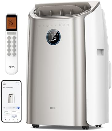 Dreo Portable Air Conditioners, 14,000 BTU Air Conditioner for Bedroom with Drainage-free Cooling, 46dB Quiet, APP/Voice/Remote, 24h Timer with Fan & Dehumidifier, Smart AC Unit for Room Indoors