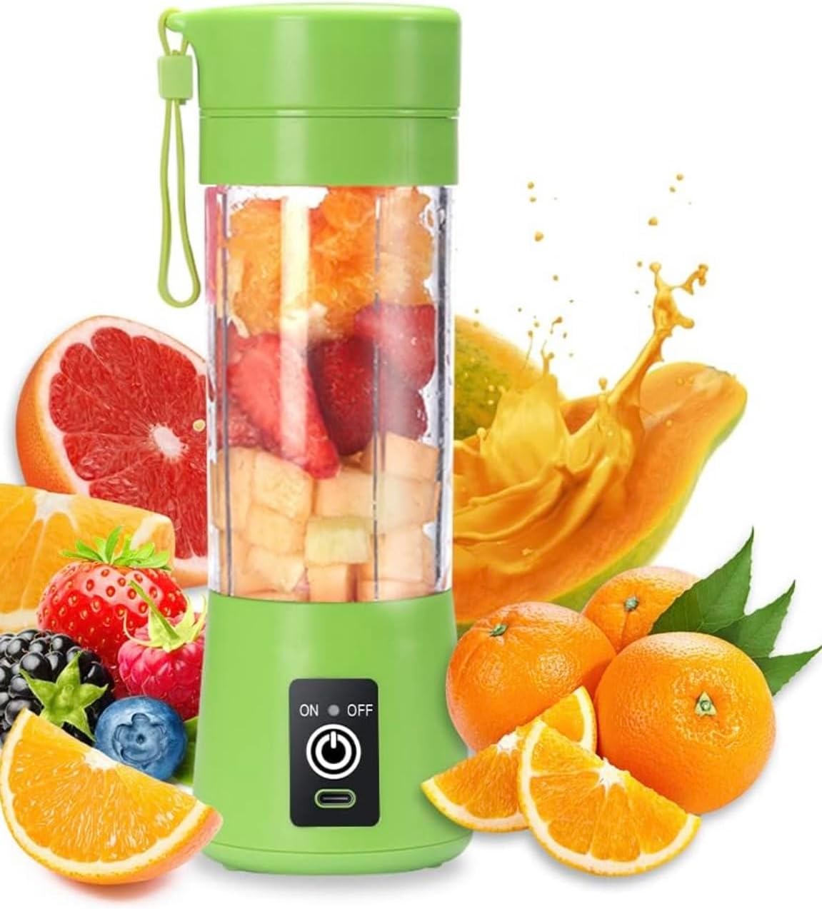 portable blender electric rechargable (green)
