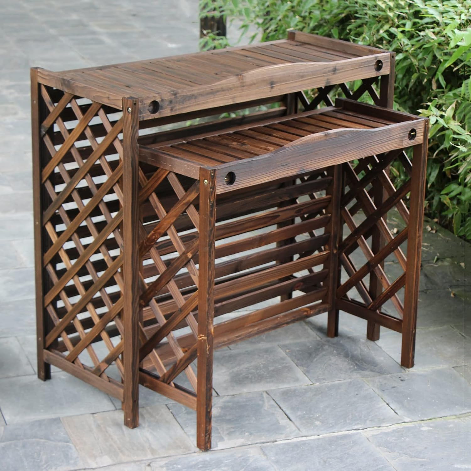 Cover for Outdoor Solid Wood Privacy Screen Fence Air Conditioning Cover - Protective Grilles for AC & Heat Pump - Space Divider, Trash Can Enclosure, Flower Stand & Air Conditioner Rack