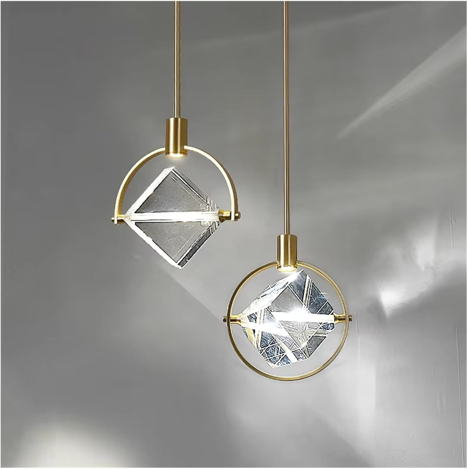 Modern K9 Crystal Bedroom Bedside Pendant Lights Nordic Living Room Luxury Chandelier Aisle Restaurant LED Kitchen Island Hanging Lamps,Household