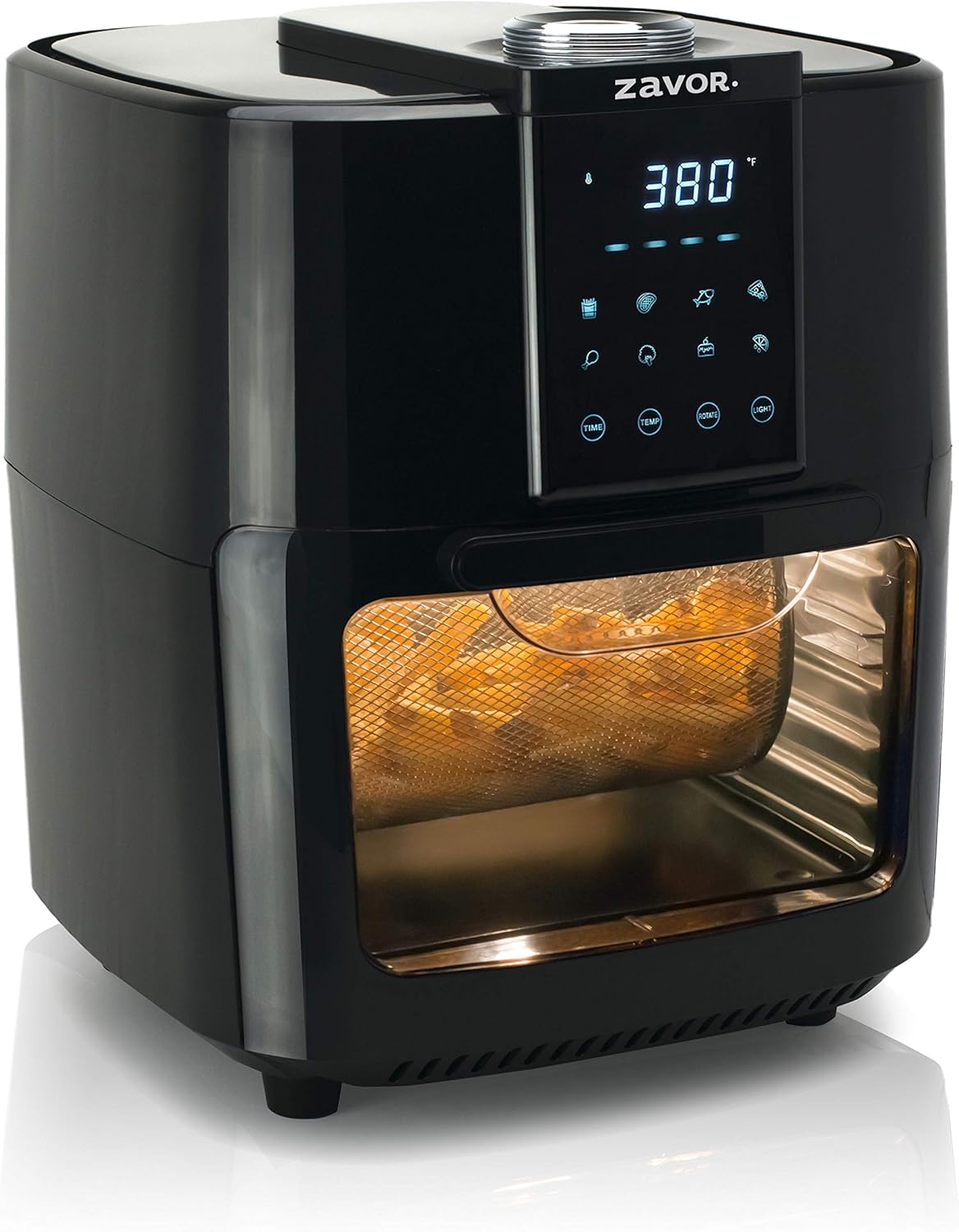 Zavor Crunch 12 Qt Air Fryer Dehydrator Combo with Rotisserie, Toaster Oven, Grill, Roaster & Convection Oven Functions | 8 Presets, Large Capacity, Accessories & Recipe eBook, Black