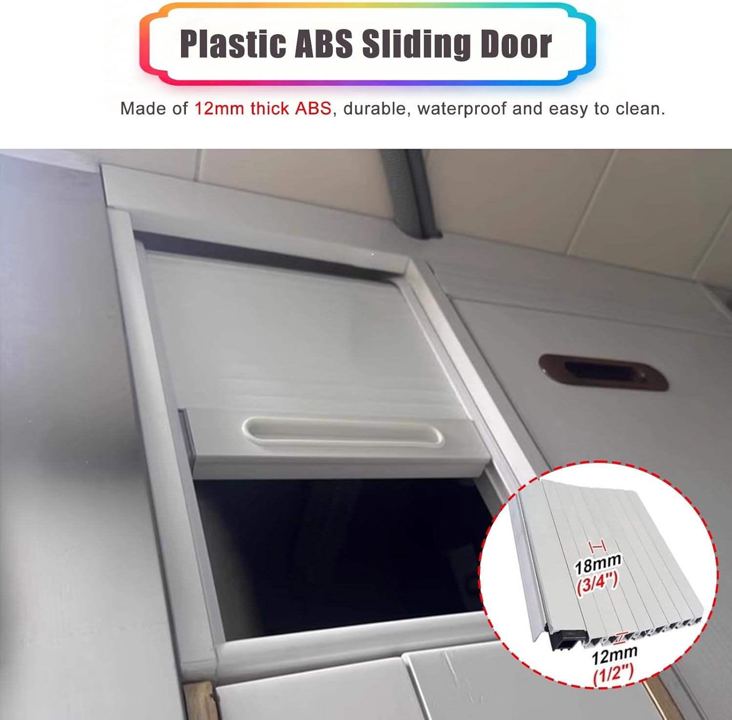 16 20 24 28 32 34 36”Wide Small Roll Up Folding Doors, Retractable Sliding Tambour Cabinet Door with Track for Kitchen/Appliance Garage/Campervan(16x33inch/40.6x83.8cm)