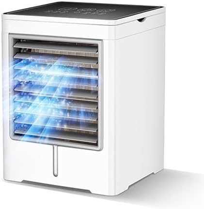 Portable Air Conditioner, Mini Air Cooler Fan, Personal Mini AC with 3 Speeds 6H Timing, Interface, 470ml Capacity Anti-leakage Water Small for Room Bedroom Office Home Tent