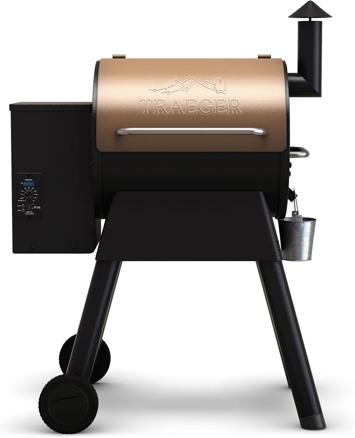 Traeger Grills Pro 22 Wood Pellet Grill & Smoker, Electric Pellet Smoker Grill Combo, 6-in-1 BBQ Versatility, 572 sq. in. Grilling Capacity, Meat Probe, 450 Degree Max Temperature, 18LB Hopper, Bronze