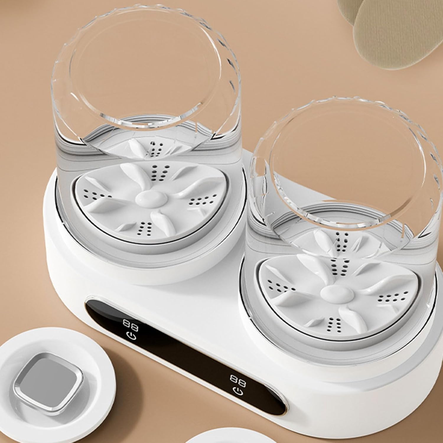 Miniature Portable Twin Tub Washing Cup Bucket Laundry for Underwear Socks Efficient Travel Home Dorm Use