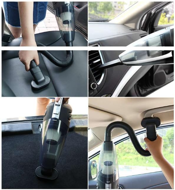 ORVIOM Ultra-Powerful Cordless Handheld Vacuum with LED Light and Quick-Charging Function Portable Vacuum for Wet & Dry Lightweight and Quiet