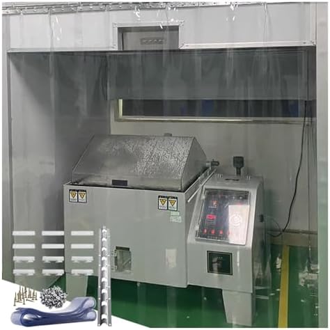 Walk in Cooler Plastic Strip Door Curtain, Transparent PVC Curtain Quarantine Area for Air Conditioner Room, Kitchen Decor Curtain, Easy to Install(165x400cm/64.96x157.48in)