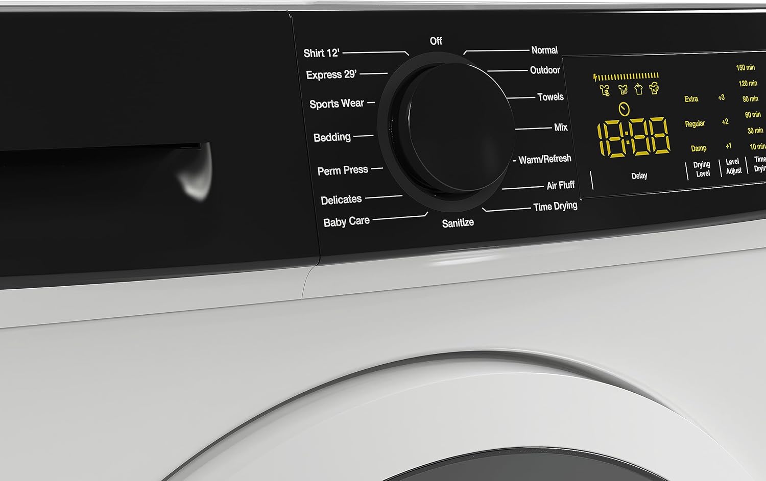 West Bend Clothes Dryer Compact Portable Front Loading for Laundry, Auto and Timed Dry Settings and Anti-Wrinkle, Perfect for Apartments, RV and More, 4-Cu.Ft, White