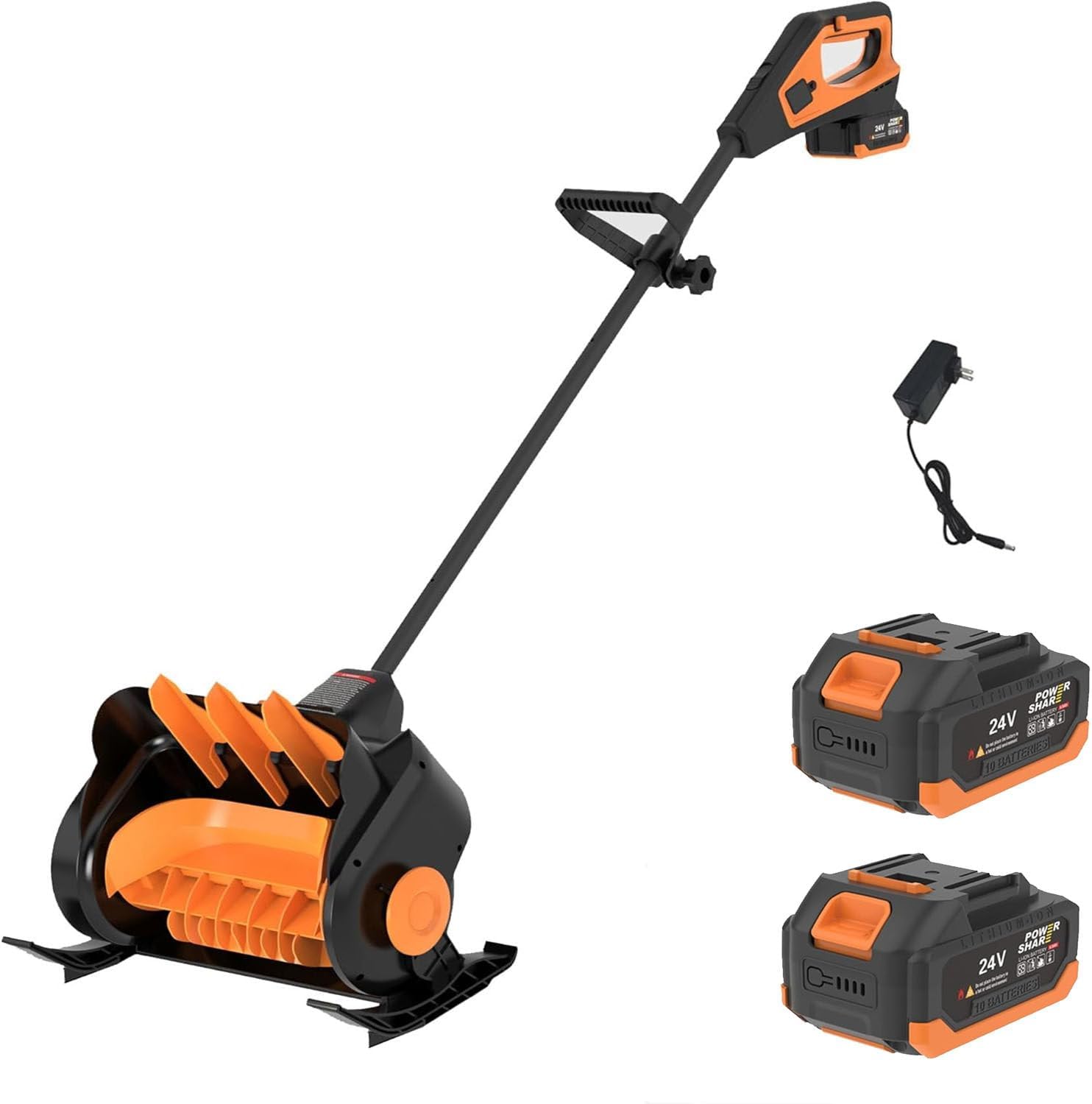 Electric Cordless Snow Shovel, 40cm Width, Battery Snow Blower, Cordless Battery Snow Shovel,with Battery & Quick Charger,2Battery