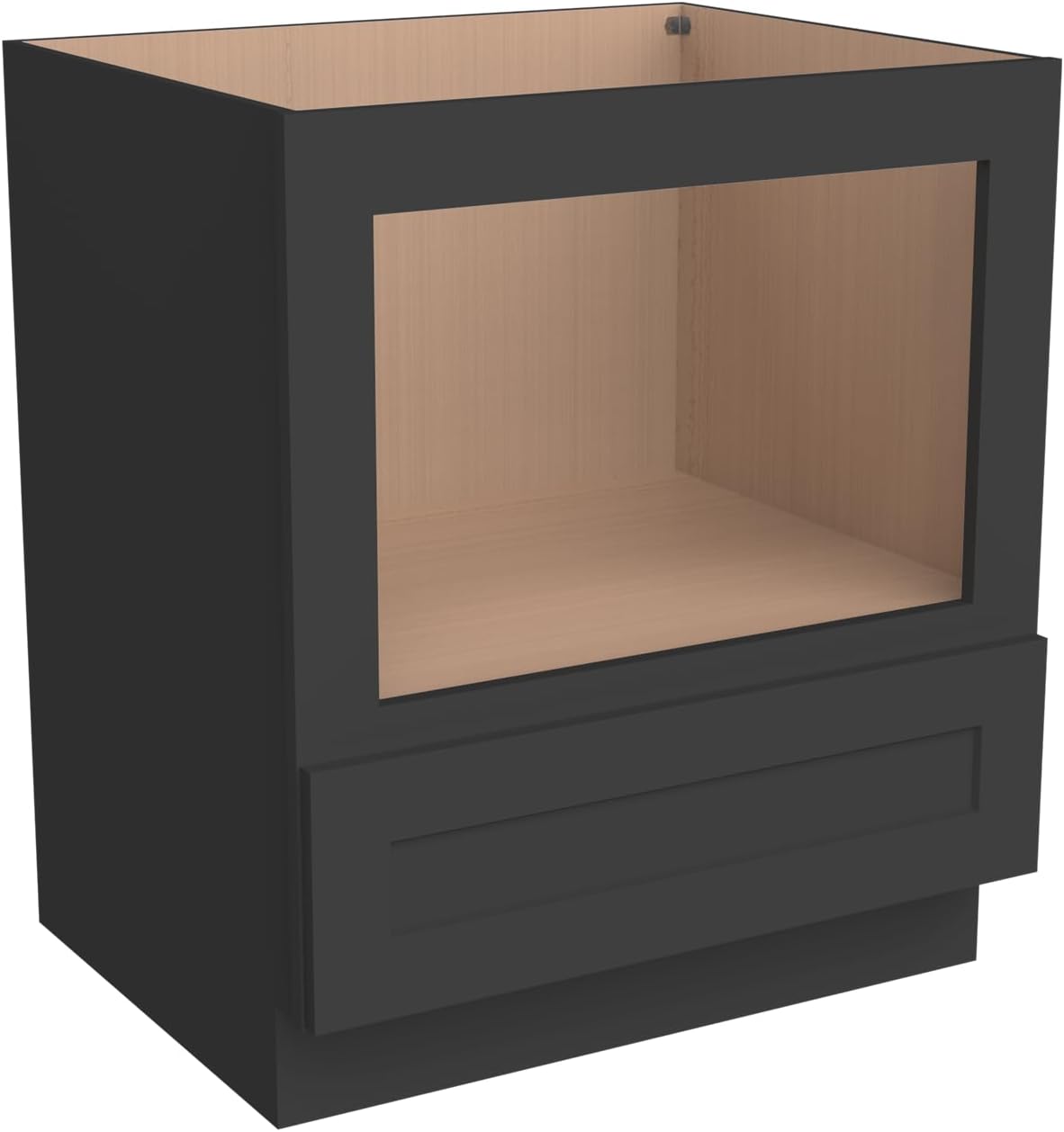 Microwave Base Cabinet – Solid Wood Shaker Style Kitchen Storage Base Unit with Drawer & Soft-Close Doors, RTA Pantry Cupboard for Dining Room, Coffee Bar 30