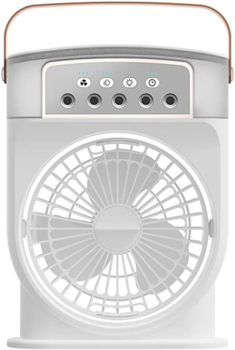 Portable Air Conditioners for Bedrooms 3 Speeds Timer Shutdown Desk Air Conditioner for Office Quiet Small 600ml Water Storage for Room Garage Patio Camping(White)