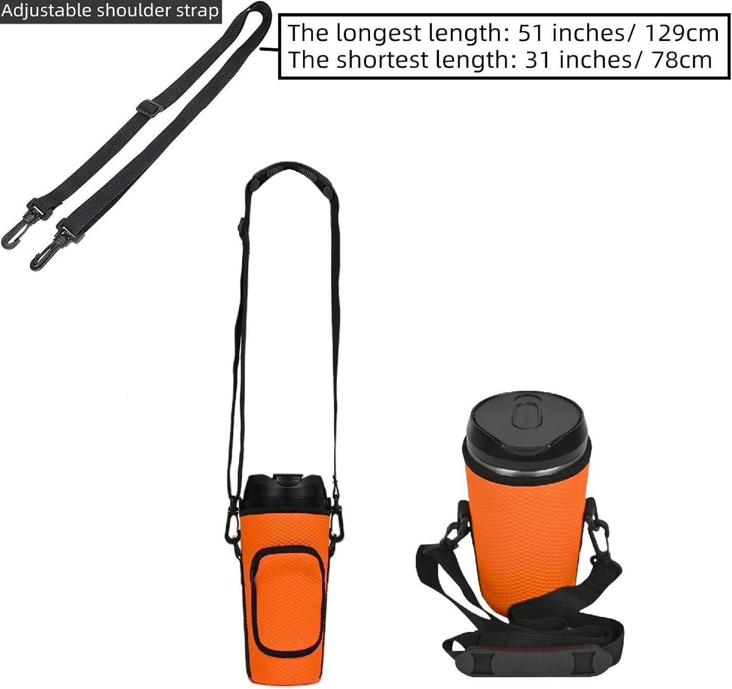 Pack of 2 Flip Portable Blender Bag Protective Case Cover Non-slip Sleeve Waterproof Pouch Compatible With nutribullet Flip Portable Blender NBPB50350AK/NBPB10350 (Orange)